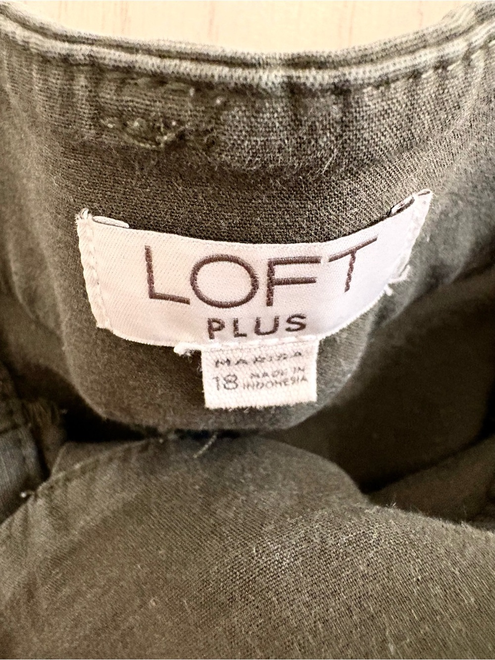 LOFT Beautiful Stretch Cotton Twill Olive Trousers - Picture 2 of 5